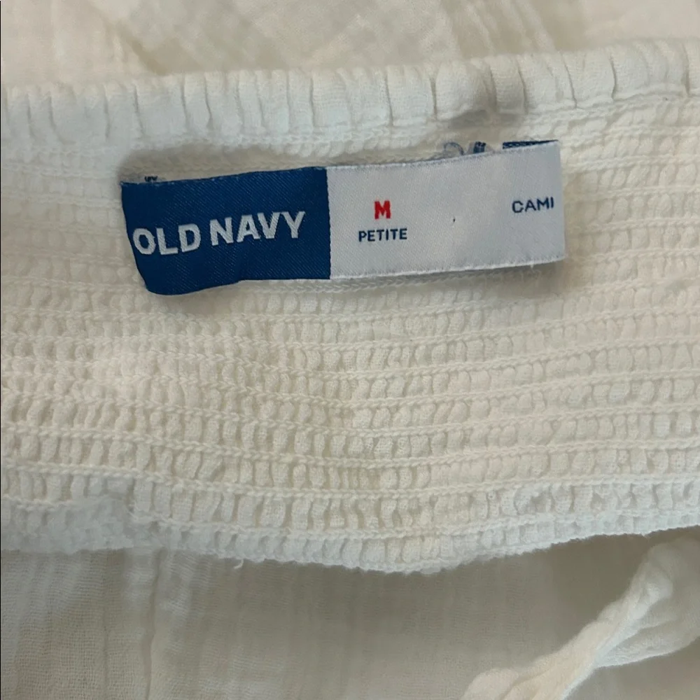 Old Navy White Smocked mini dress - Picture 7 of 8